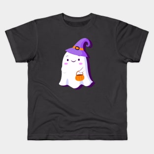 kawaii halloween ghost Kids T-Shirt